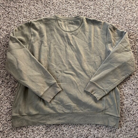 Eddie Bauer Heritage Wash Crewneck Sweatshirt Seattle-USA Olive Green Mens XL 10 - Picture 2 of 7